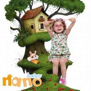 Fantasy illustration for greeting card or poster with house on tree